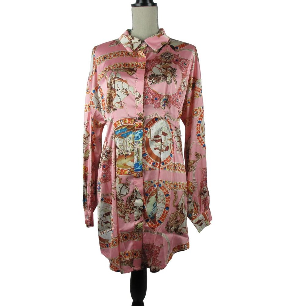 AKIRA Pink Patterned Dress